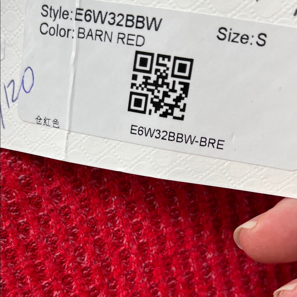 NWT Dylan Brushed Waffle Blanket Stitch Sweatshirt - Picture 5 of 10